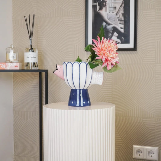 203958 B Vaas Met Vis Er Doorheen