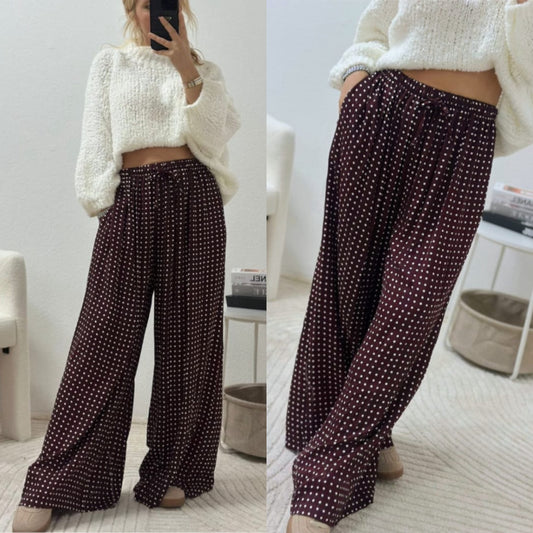 Viskose Marlene Hose "POLKA DOTS"
