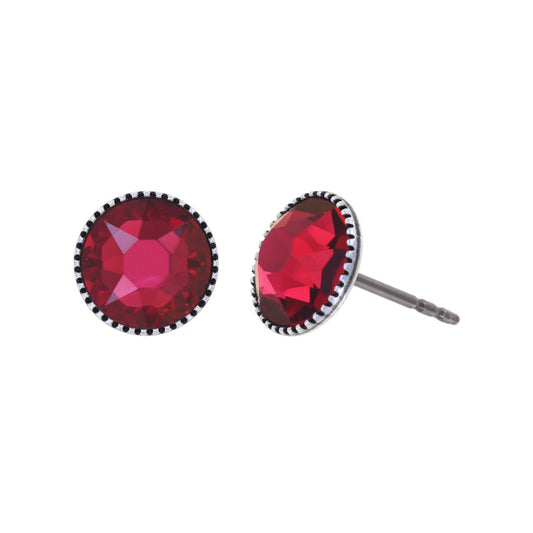 KONPLOTT® - BLACK JACK Ohrstecker, red scarlet