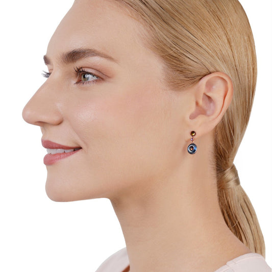 KONPLOTT® - DONUTISSIMA Ohrstecker baumelnd, braun/lila