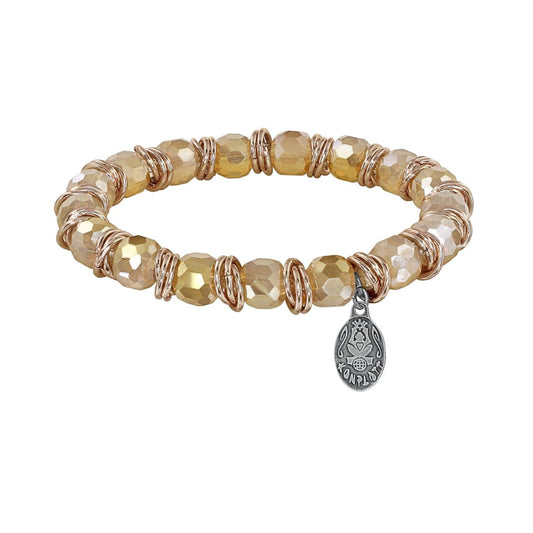 KONPLOTT® - FESTIVAL Armband elastisch, beige