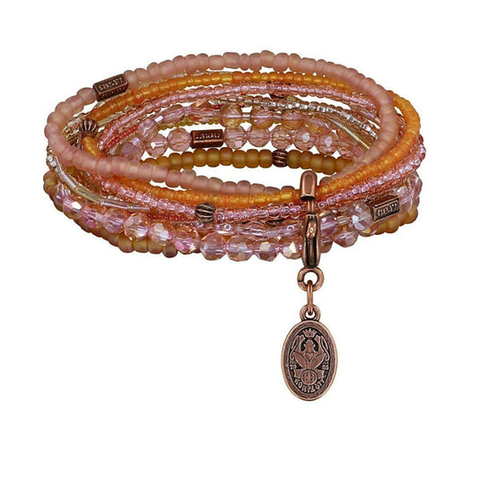 KONPLOTT® - Petit Glamour d´Afrique, Armband-Set, beige/orange