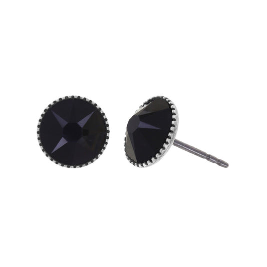 KONPLOTT® - BLACK JACK Ohrstecker, black jet