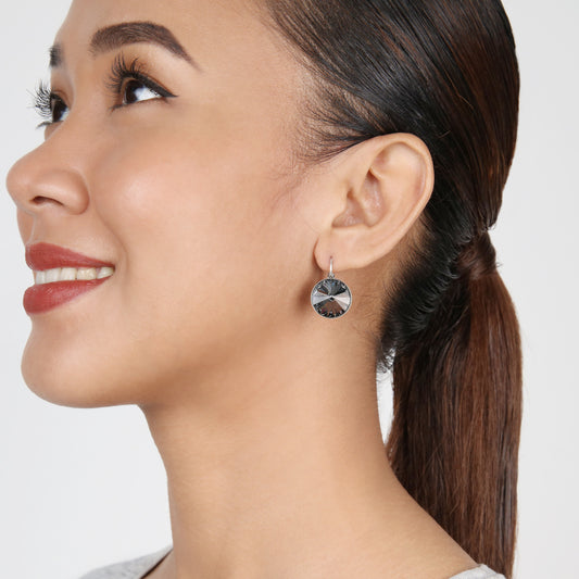 KONPLOTT® - RIVOLI Ohrringe mit Brisur, grau