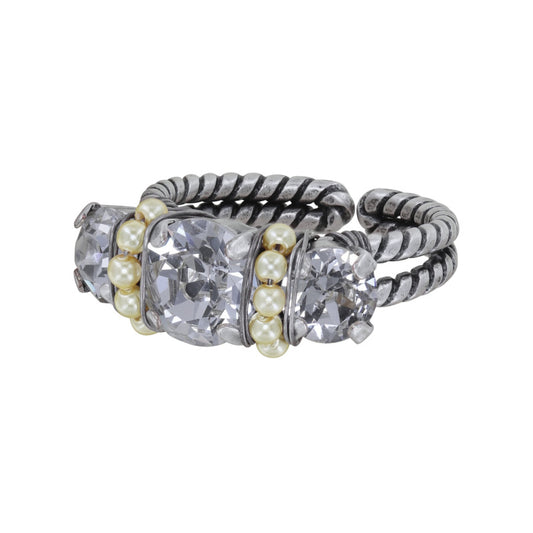 KONPLOTT® - PEARL SHADOW Ring, weiß