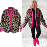 Teddy Hemd Jacke "PINK LEO LOVE"