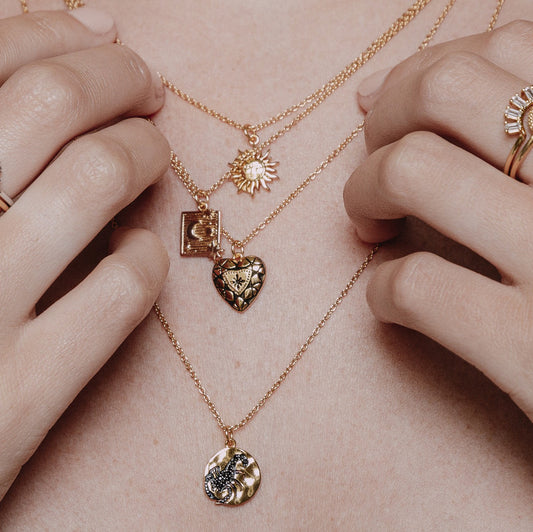 Atlitw Kette Sun Moon Stars Gold 2 8835