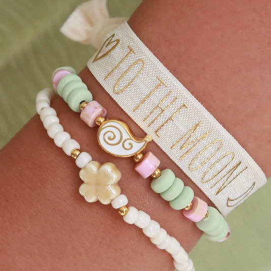 Armband Paisley Weiß 2