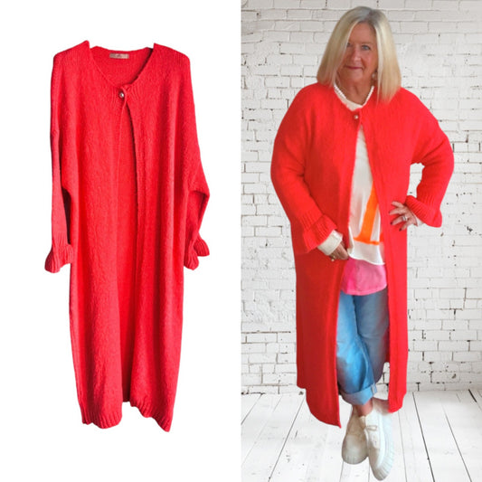 lange Strickjacke "FLIRTY", orange