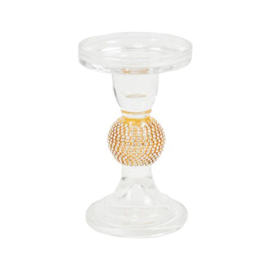 Hv Glas Candelholder Gold Sku202464