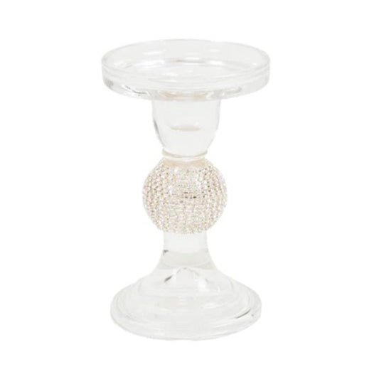 Hv Glas Candelholder Silver Sku202463