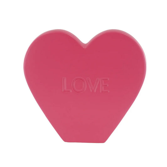 Hv Ornament Candy Heart 'love' Neon Pink, Sku 204134