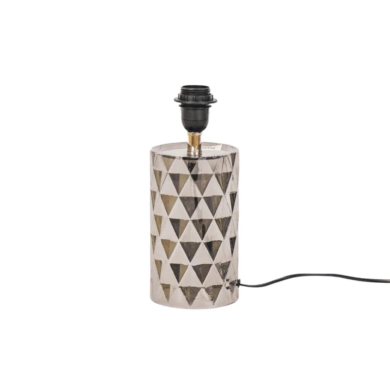 Hv Table Lamp Crystal Foot Glass Smokey 19x19x20cm Sku 203461 A