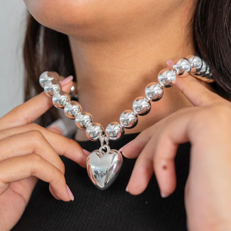 Halskette Big Heart Silber 5