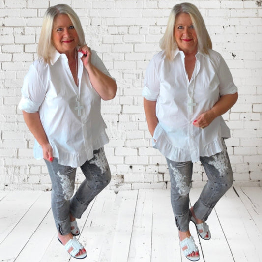 Bluse "VOLANT", in 2 Farben
