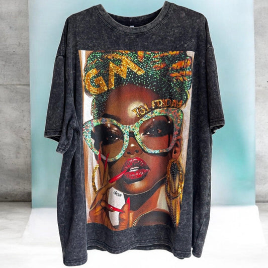 T-Shirt "TGI FRIDAY", used black