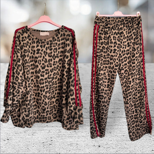 2-Teiler "AMAZING LEO" mit Galonstreifen, braun