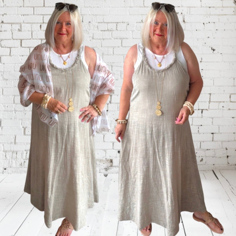 Maxikleid "AGRA", taupe