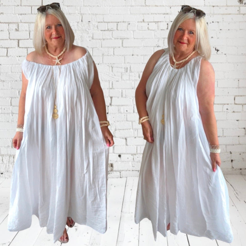 Carmen Maxikleid "PHARAOH", weiß
