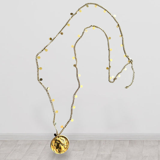 Halsketten "LARGE ANTIQUE COIN", gold