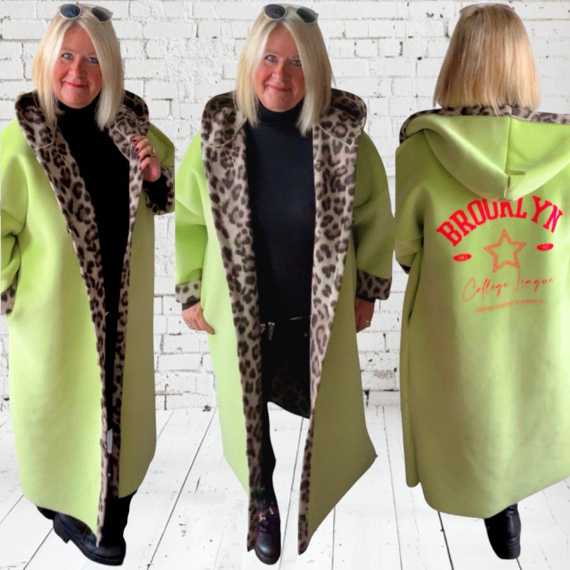 Softshell Mantel "BROOKLYN" mit Kapuze, apfelgrün