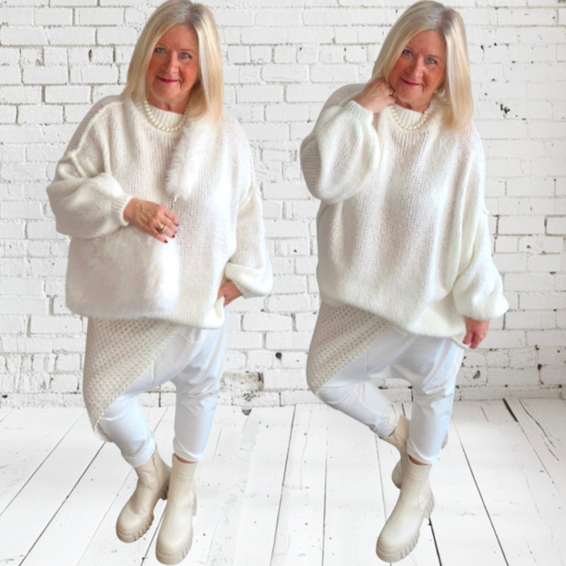 Strickpullover "COZY", offwhite