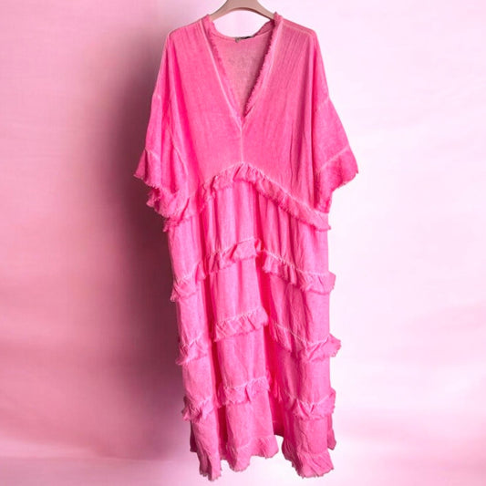 Maxi Kleid "SPIRIT FLY", neonpink