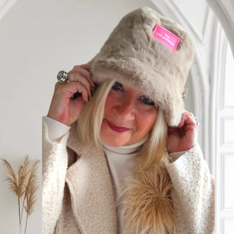 ZWILLINGSHERZ Mütze Bucket Hat "Plüsch & Furry"