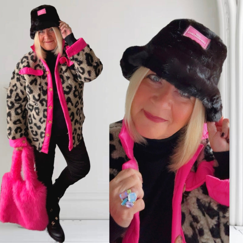 Teddy Hemd Jacke "PINK LEO LOVE"