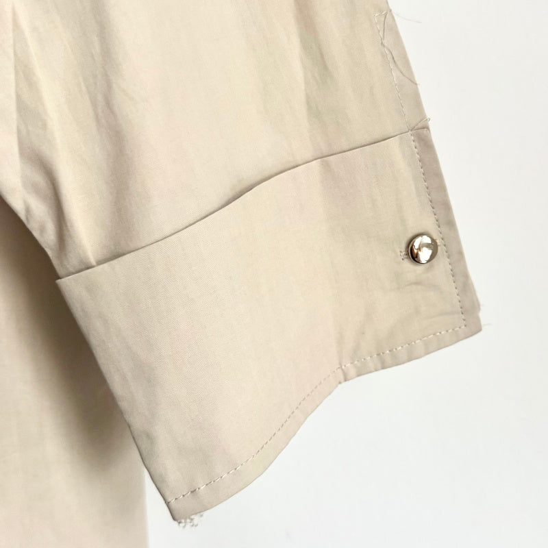 Bluse "MANDARIN" mit Stehkragen, beige