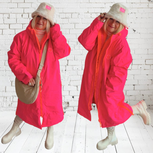 ZWILLINGSHERZ oversize Windjacke "GLACIER" , neonpink