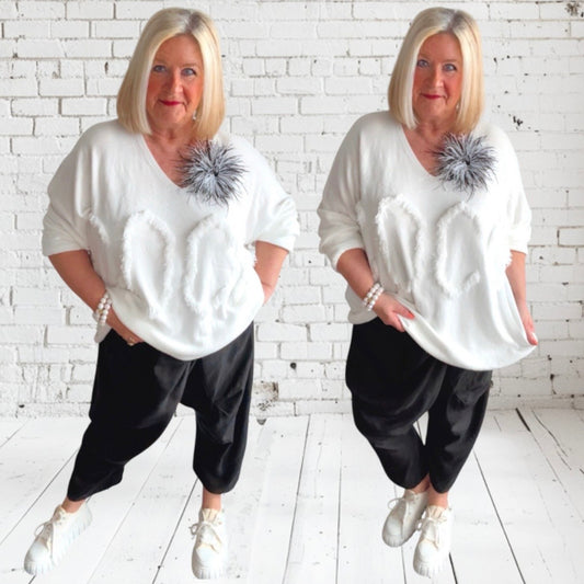 Baggy Hose "CREASE" mit tiefer Base