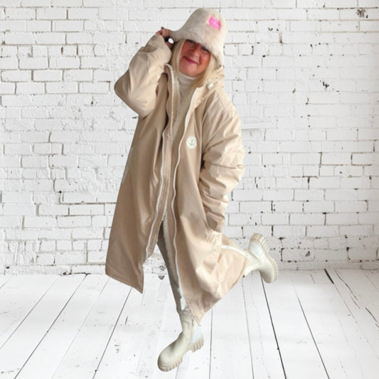 ZWILLINGSHERZ oversize Windjacke "GLACIER" , beige