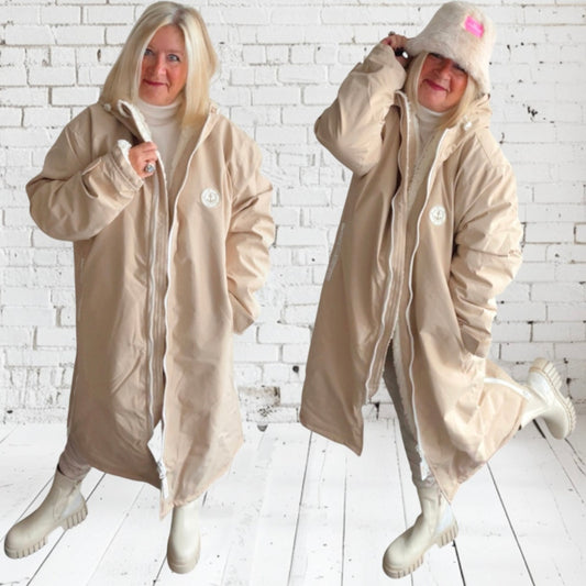 ZWILLINGSHERZ oversize Windjacke "GLACIER" , beige