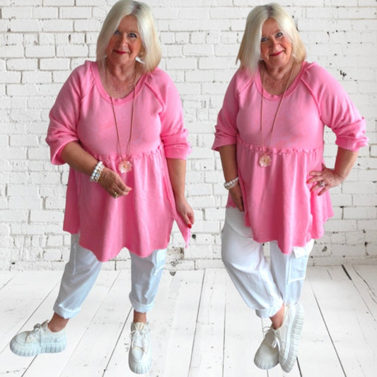 Sweater "LIKE A DRESS", candy rosa