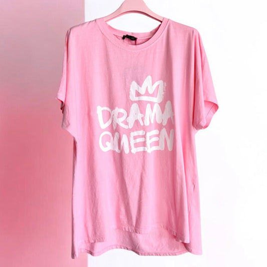 T-Shirt "DRAMA QUEEN" 👑, candy rosa