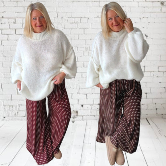 Viskose Marlene Hose "POLKA DOTS"