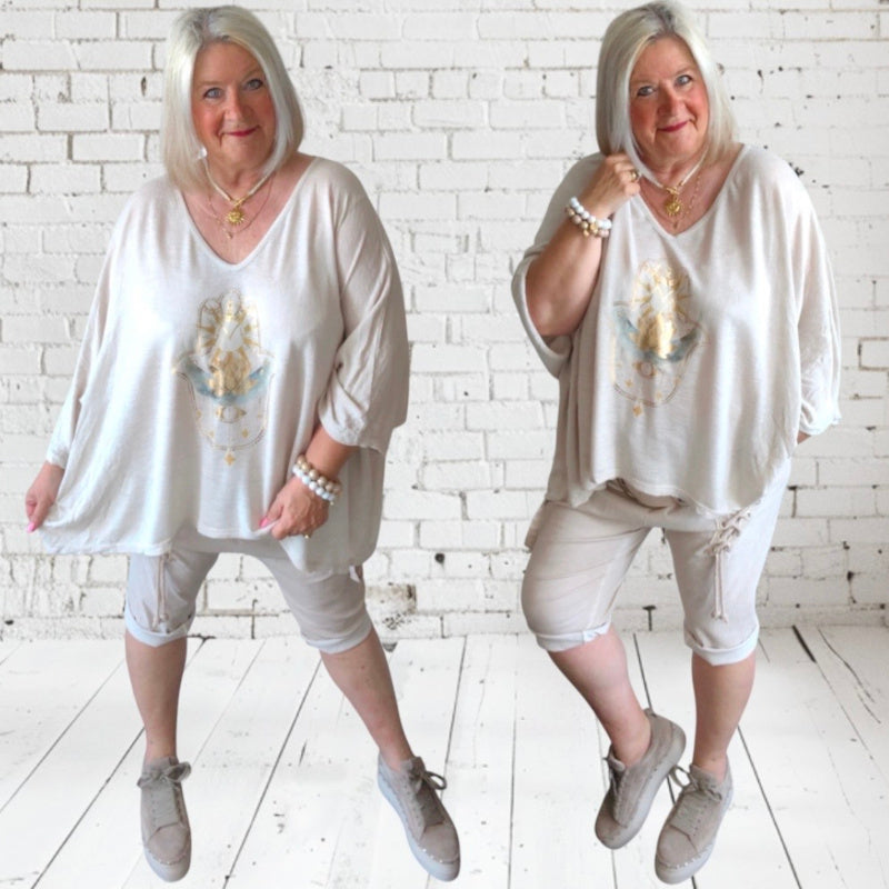 leichter Strickpulli "SOULMATE", beige