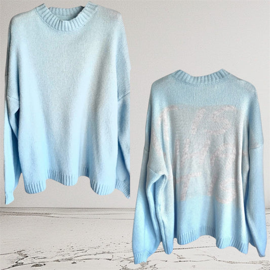 Pullover "IT IS WHAT IT IS", hellblau