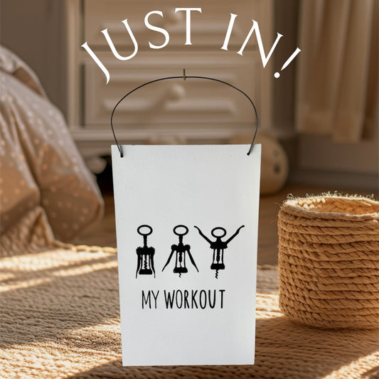 Holzschild "MY WORKOUT"