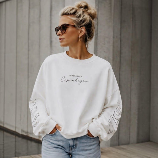 Roundneck Sweater "COPENHAGEN", offwhite
