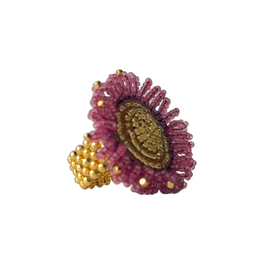 Ring Sunflower Maroon A