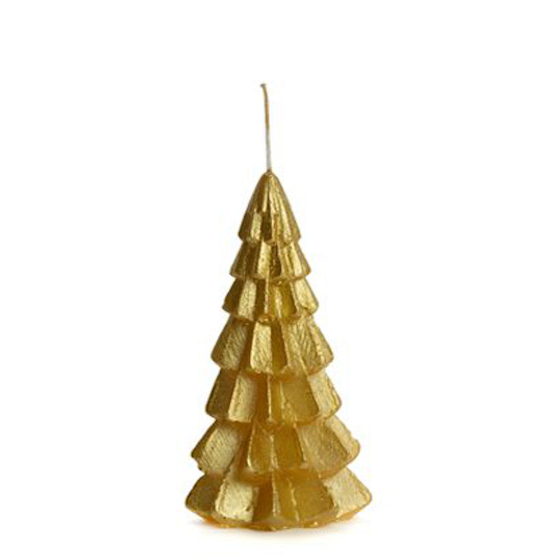 Rustik Lys Kerze Tannenbaum, gold – Schmuckverliebt