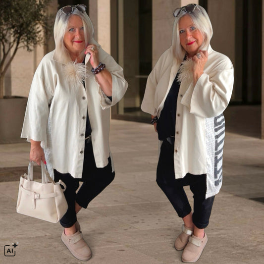 Denim Jacke "HORIZON", vanille