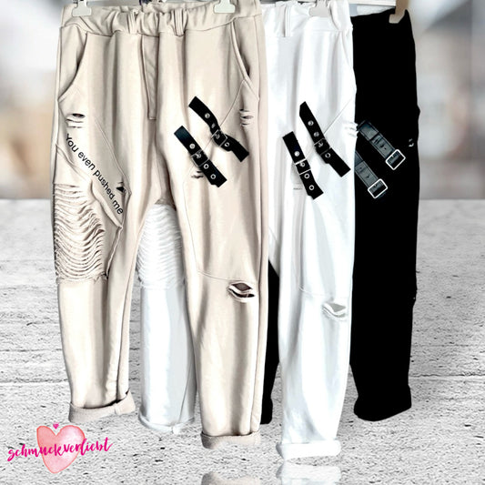 Baggy Hose „GOTHIC" mit Zierschnallen