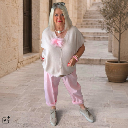 Weste "COSY" mit Alpaka, beige