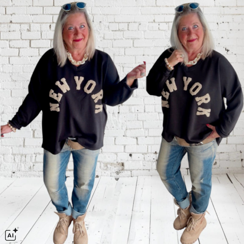 Sweater "NEW YORK", schwarz
