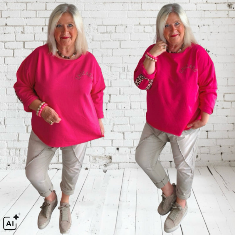 Sweater "CHICAGO", fuchsia