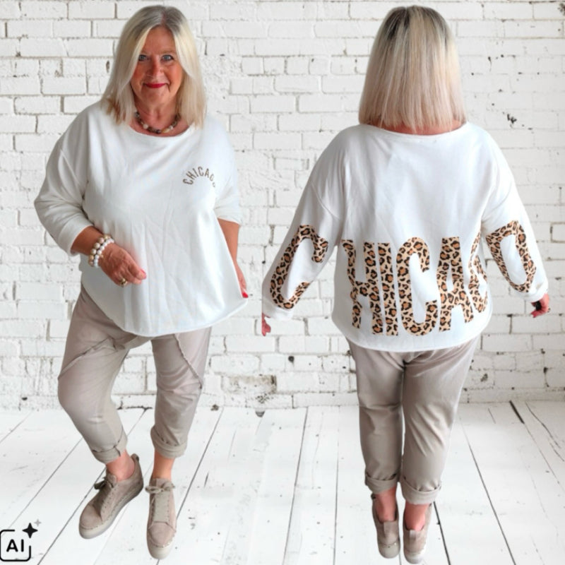 Sweater "CHICAGO", weiß