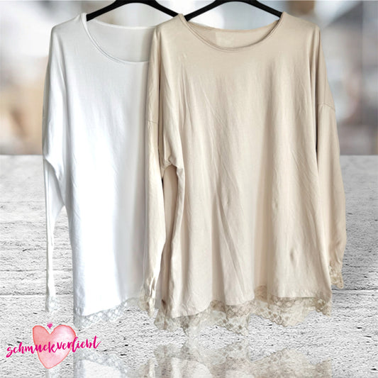 Longsleeve "CANDY" mit Spitze